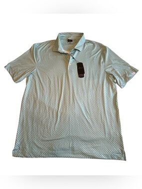 Greg Norman Collection Light Mint Micro-Pattern Polo